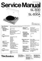 Technics - SLB-30-A - Service manual 